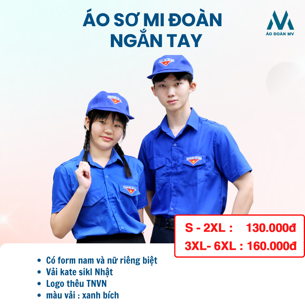 ÁO ĐOÀN THANH NIÊN NỮ TAY NGẮN 2025