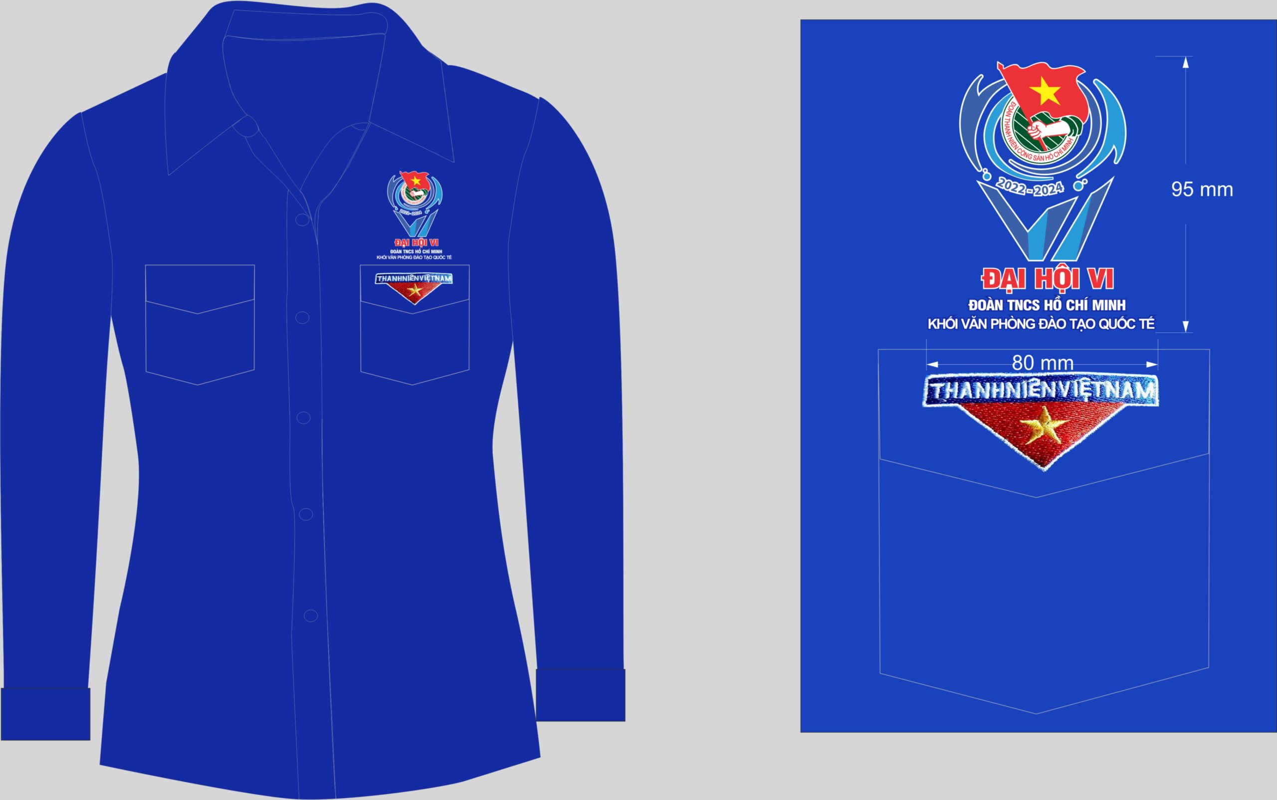 ÁO SOMI ĐOÀN KHỐI VP ĐÀO TẠO QUỐC TẾ