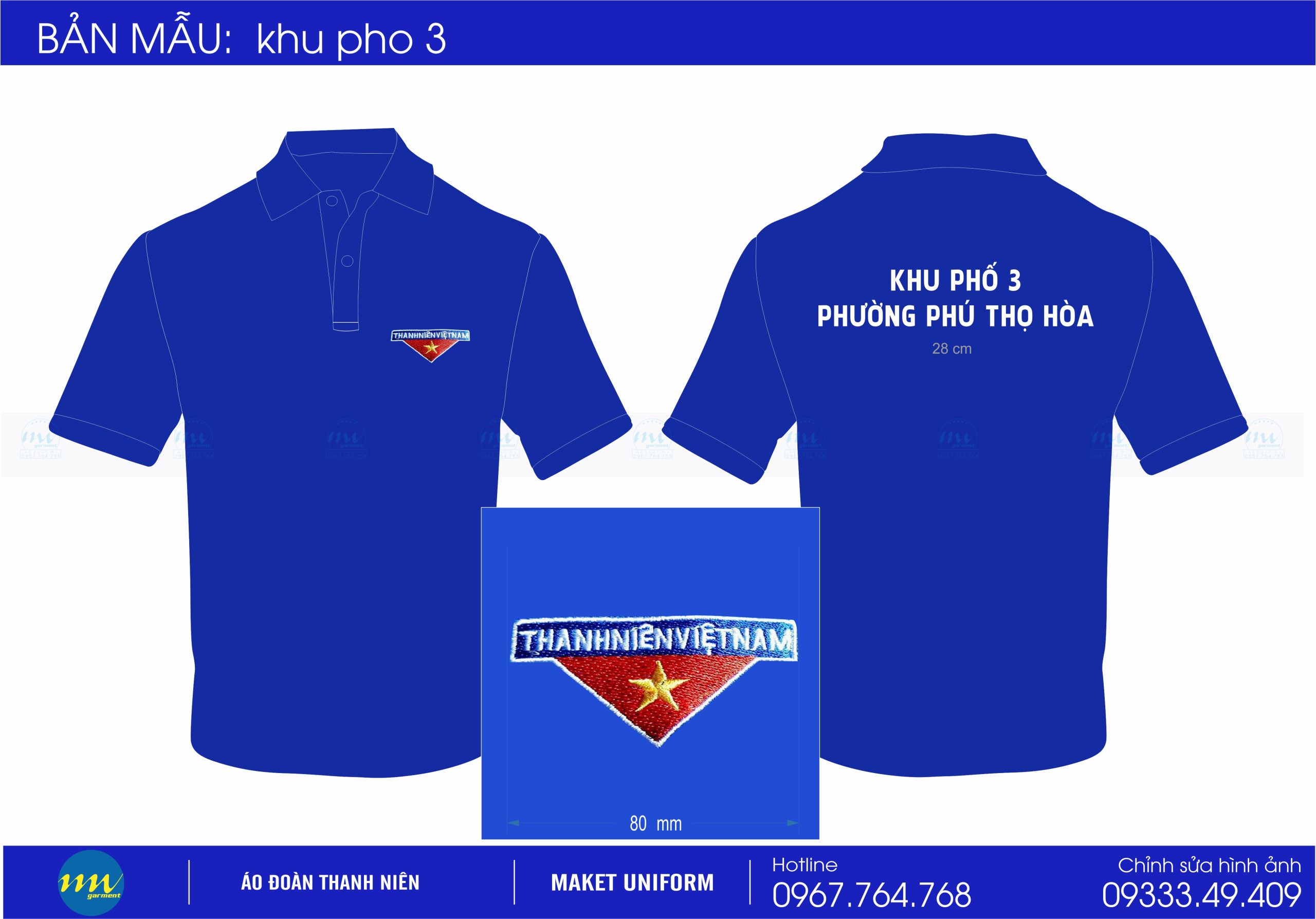 ÁO THUN ĐOÀN KP3 P. PHÚ THỌ HÒA