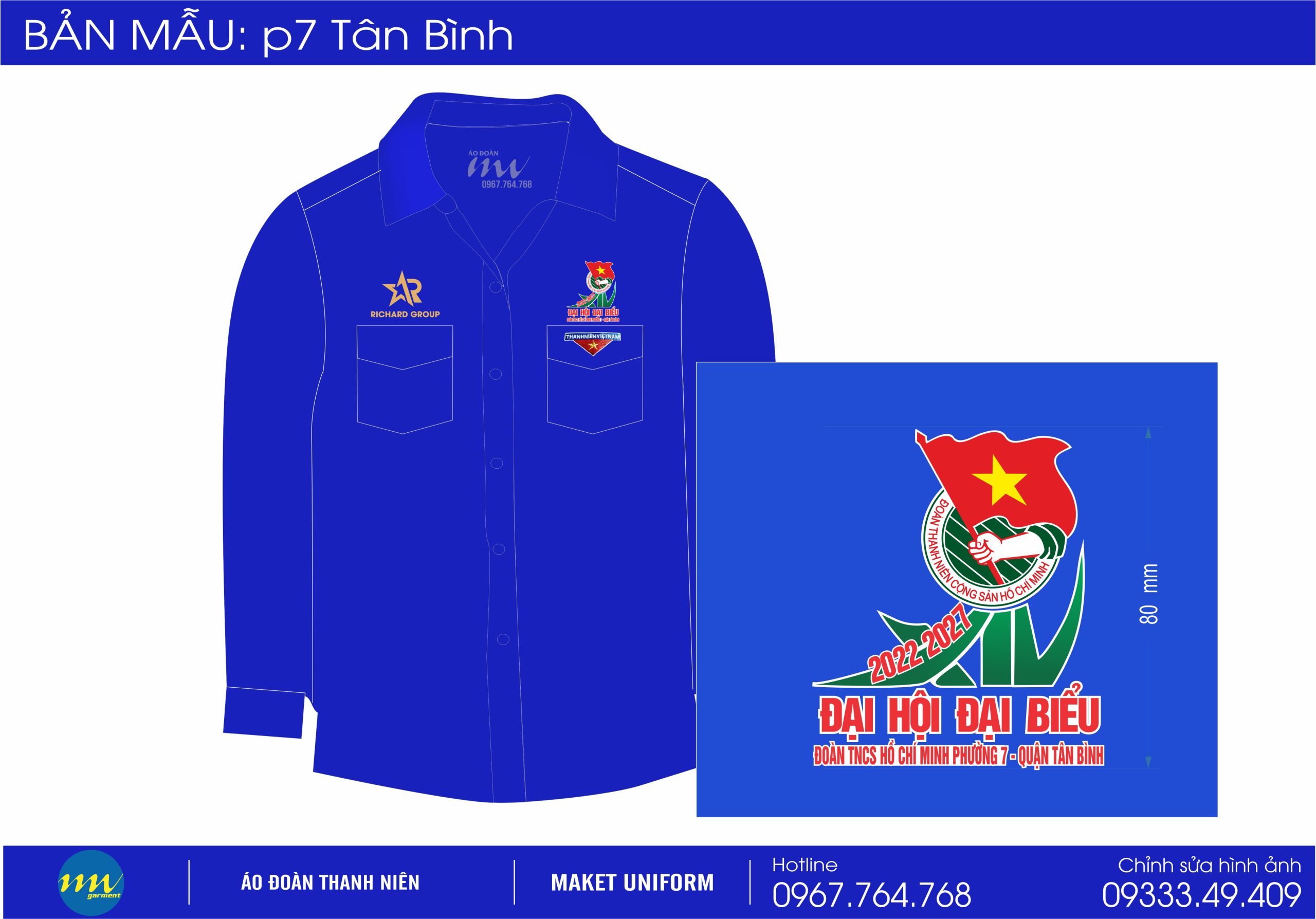 ÁO SOMI ĐOÀN P7 TÂN BÌNH