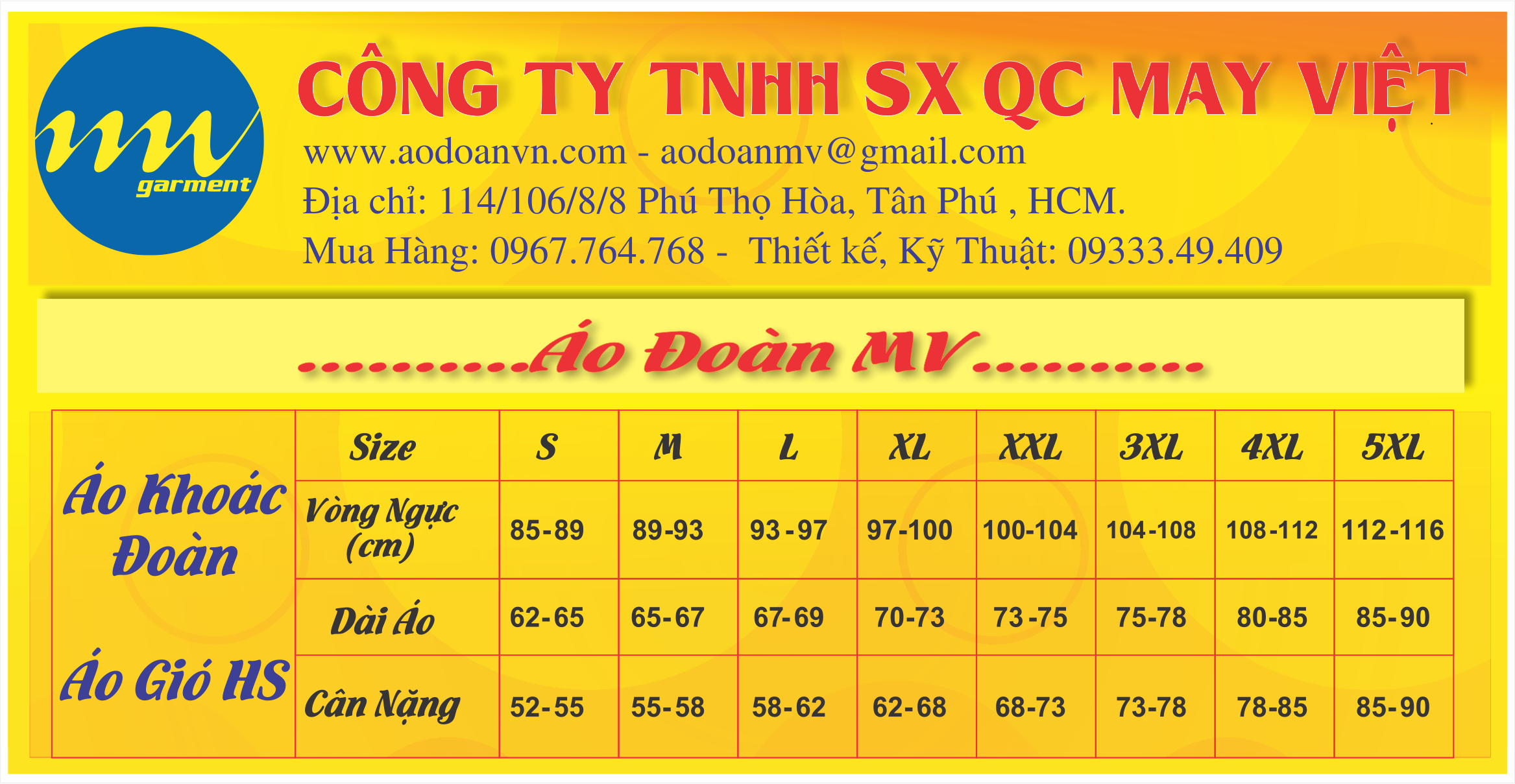 size áo khoác đoàn size áo khoác đoàn